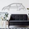 Décoration à poser Art Design support acier - silhouette Fiat 500-695