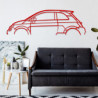 Décoration à poser Art Design support acier - silhouette Fiat 500-695