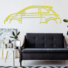 Décoration à poser Art Design support acier - silhouette Fiat 500-695