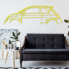 Art Design table decoration with steel stand - silhouette Fiat 500-695