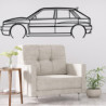 Art Design table decoration with steel stand - silhouette Lancia DELTA EVO
