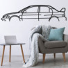 Art Design table decoration with steel stand - silhouette Mitsubishi LANCER EVO 9