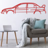 Art Design table decoration with steel stand - silhouette Mitsubishi LANCER EVO 9