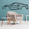 Art Design table decoration with steel stand - silhouette Alfa Romeo 4C