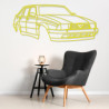 Décoration à poser Art Design support acier - silhouette Alfa Romeo 75 - FRONT