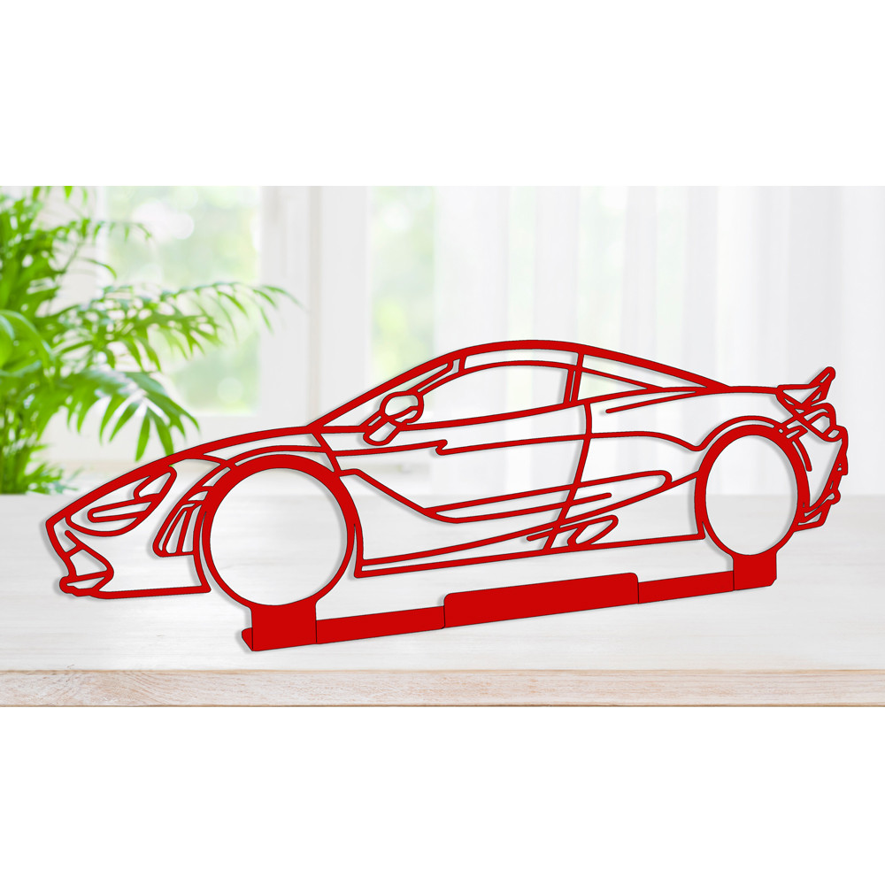 Decor de așezat Art Design pe suport de oțel – silueta McLaren 720S - AD-ART366-TA.N.60 - ART.366STEELT60