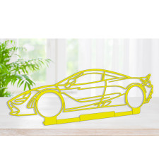 Art Design table decoration with steel stand - silhouette McLaren 720S