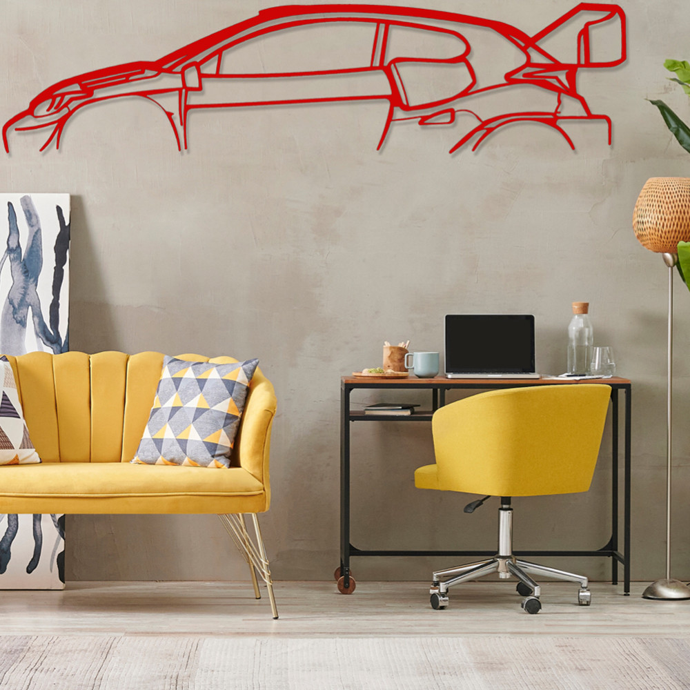 Decor de așezat Art Design pe suport de oțel – siluetă Toyota YARIS GR RALLY CAR 23 - AD-ART418-TA.N.60 - ART.418STEELT60