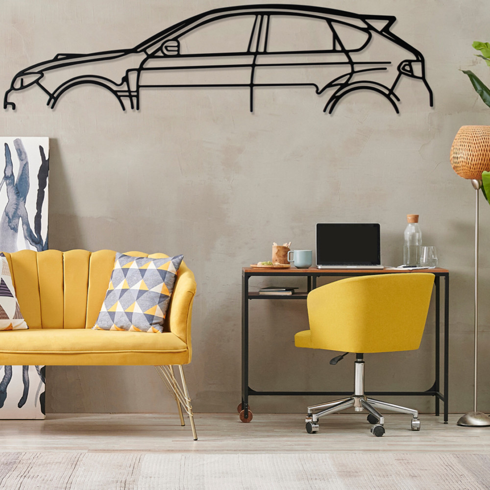 Art Design wandhanger - silhouet Subaru IMPREZA STI 2008 - AD-ART419-TA.N.60 - ART.419STEELT60