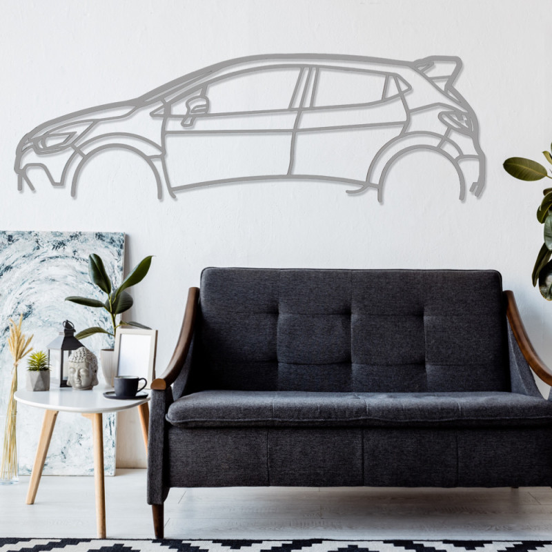 Art Design wall decoration - silhouette Renault CLIO IV RS - AD-ART306-M.N.60 - ART.306WALL60