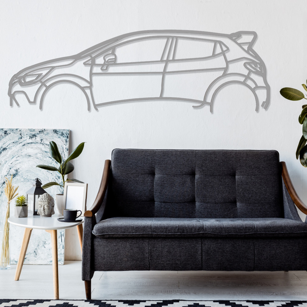 Art Design wanddecoratie - silhouet Renault CLIO IV RS - AD-ART306-M.N.60 - ART.306WALL60