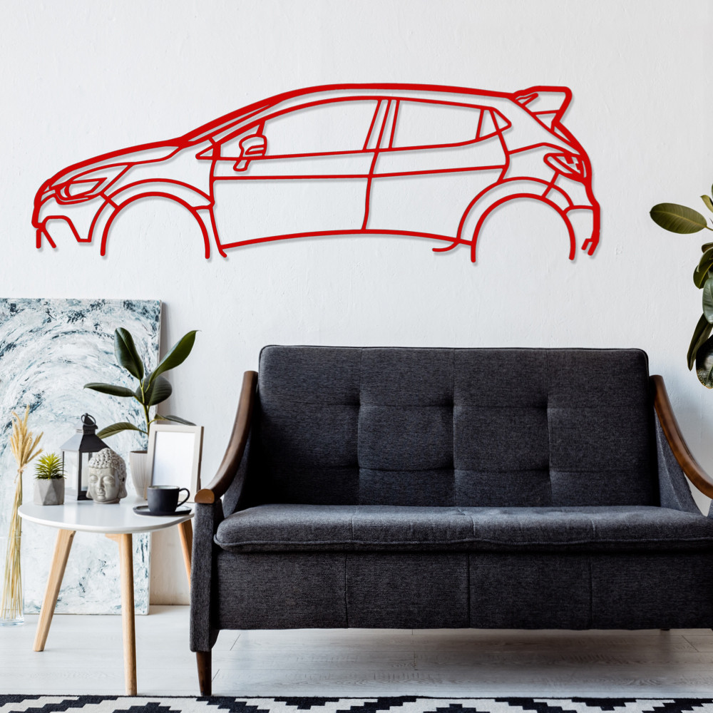Art Design wall decoration - silhouette Renault CLIO IV RS - AD-ART306-M.N.60 - ART.306WALL60