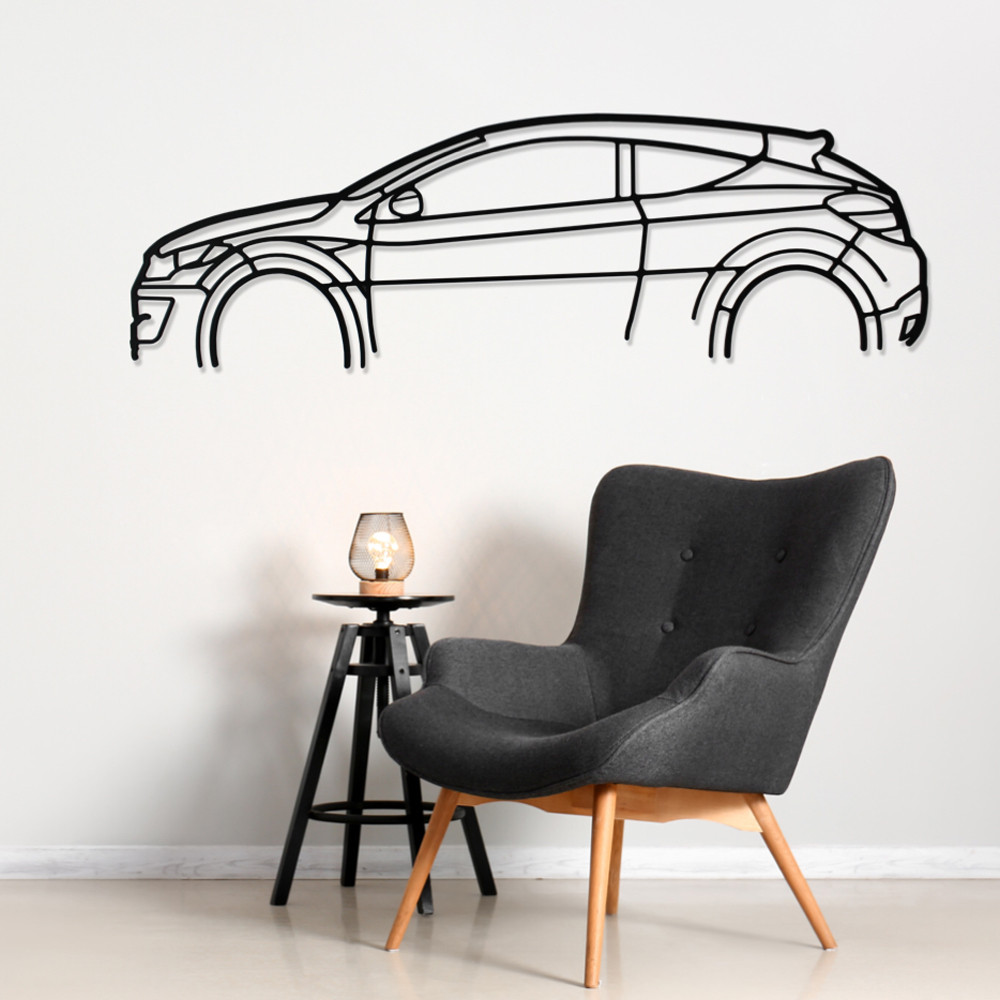 Art Design wall decoration - silhouette Renault MEGANE 3RS - AD-ART309-M.N.60 - ART.309WALL60
