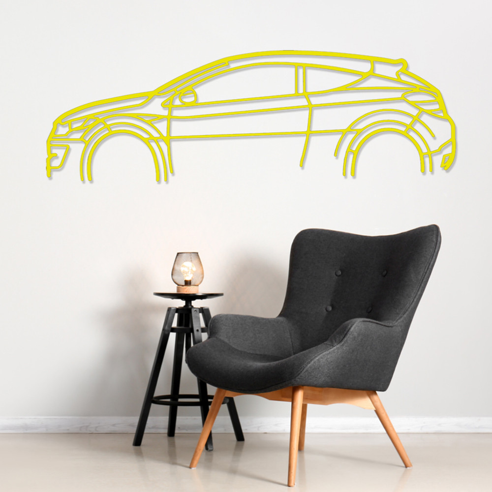 Art Design wanddecoratie - Renault MEGANE 3RS silhouet - AD-ART309-M.N.60 - ART.309WALL60
