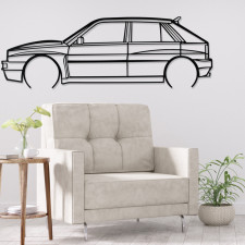 Muurkunst Design - Lancia DELTA EVO silhouet - AD-ART324-M.N.60 - ART.324-M