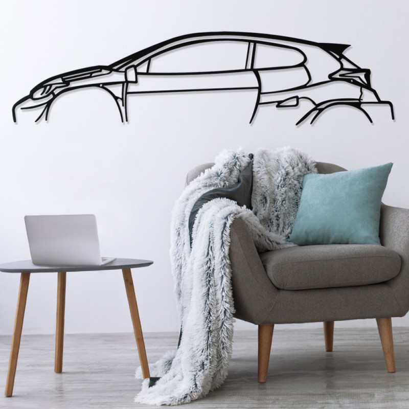 Muurkunst Design - Toyota YARIS GR silhouet - AD-ART337-M.R.146 - ART.337WALL146RED