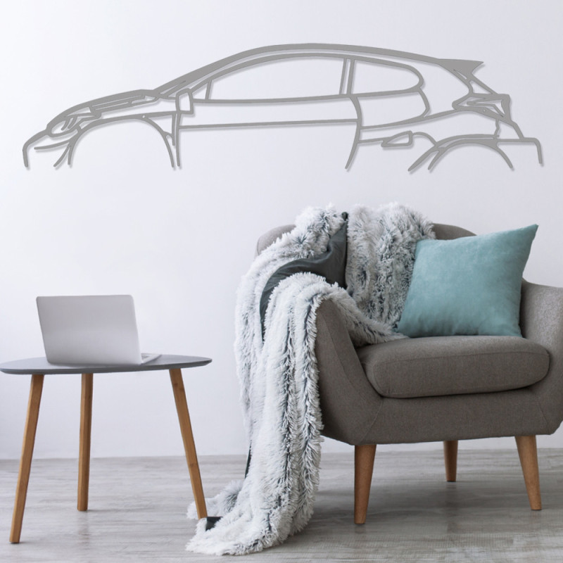 Muurkunst Design - Toyota YARIS GR silhouet - AD-ART337-M.R.146 - ART.337WALL146RED