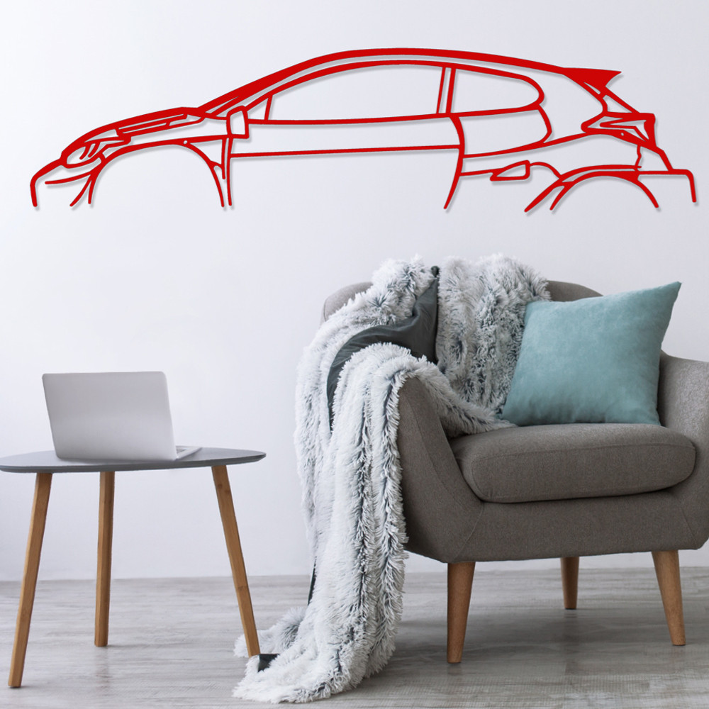 Art Design wall decoration - silhouette Toyota YARIS GR - AD-ART337-M.N.60 - ART.337WALL60