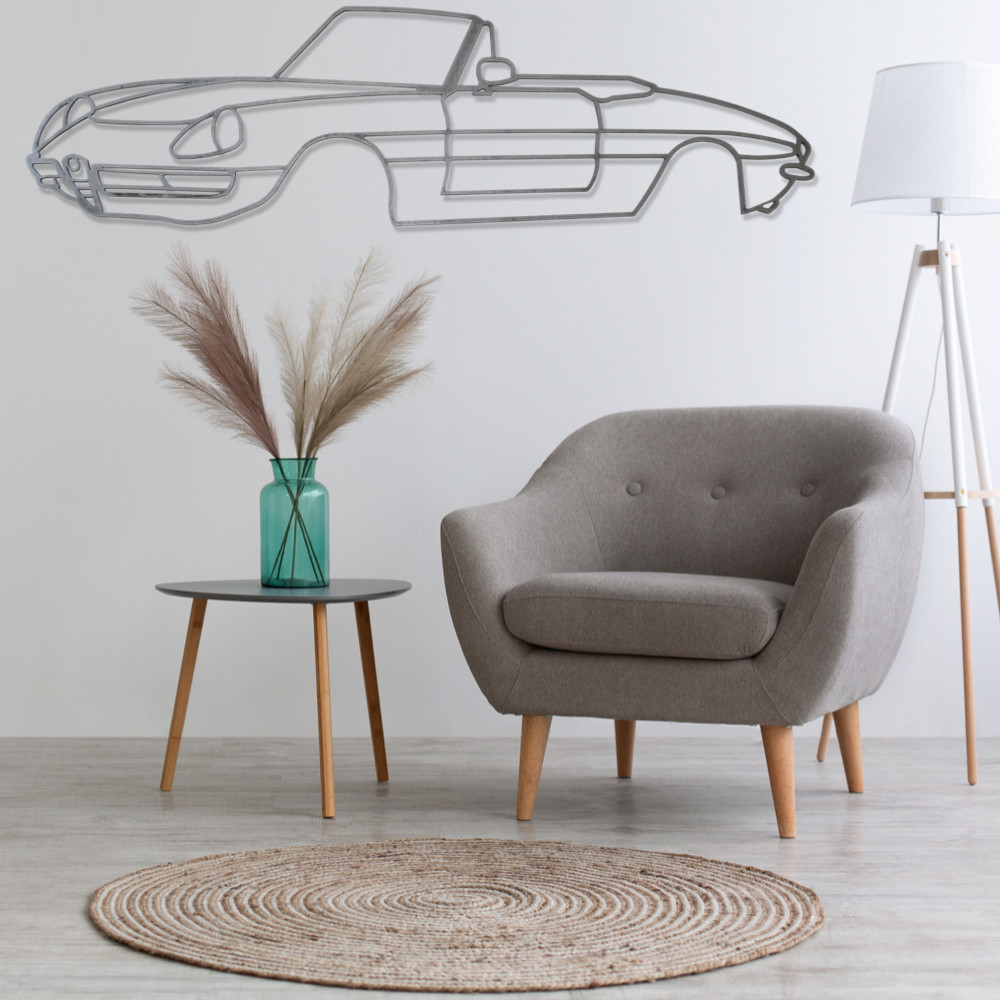 Art Design wanddecoratie - Alfa Romeo SPIDER DUET silhouet - FRONT - AD-ART353-M.N.60 - ART.353WALL60