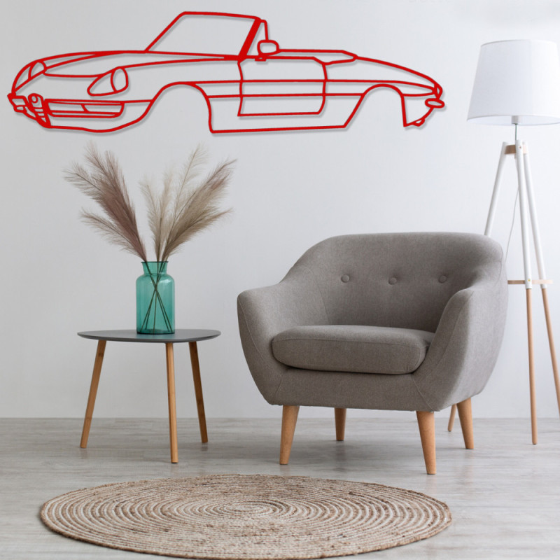 Decor de perete Art Design – siluetă Alfa Romeo SPIDER DUET – FAȚĂ - AD-ART353-M.N.60 - ART.353WALL60