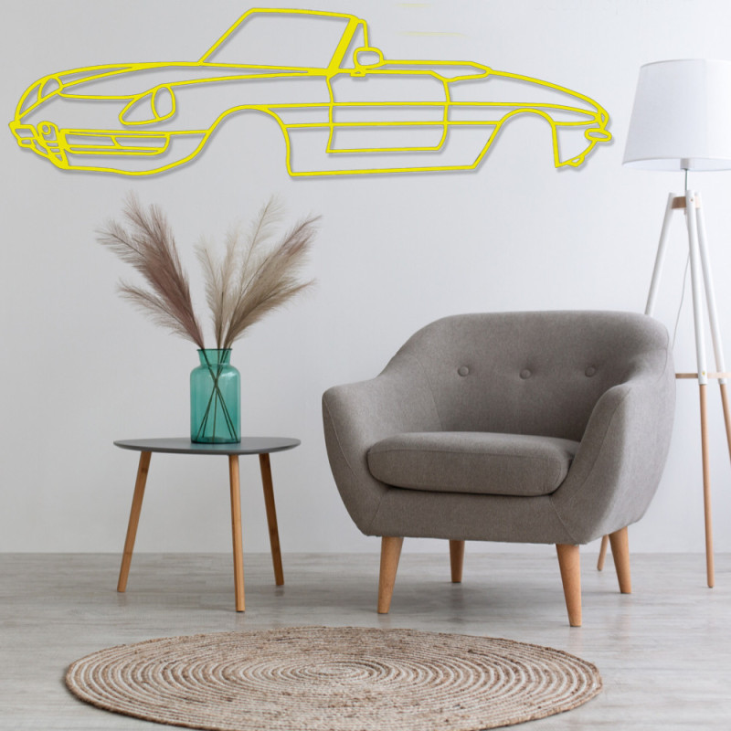 Art Design wall decoration - silhouette Alfa Romeo SPIDER DUET - FRONT - AD-ART353-M.R.146 - ART.353WALL146RED