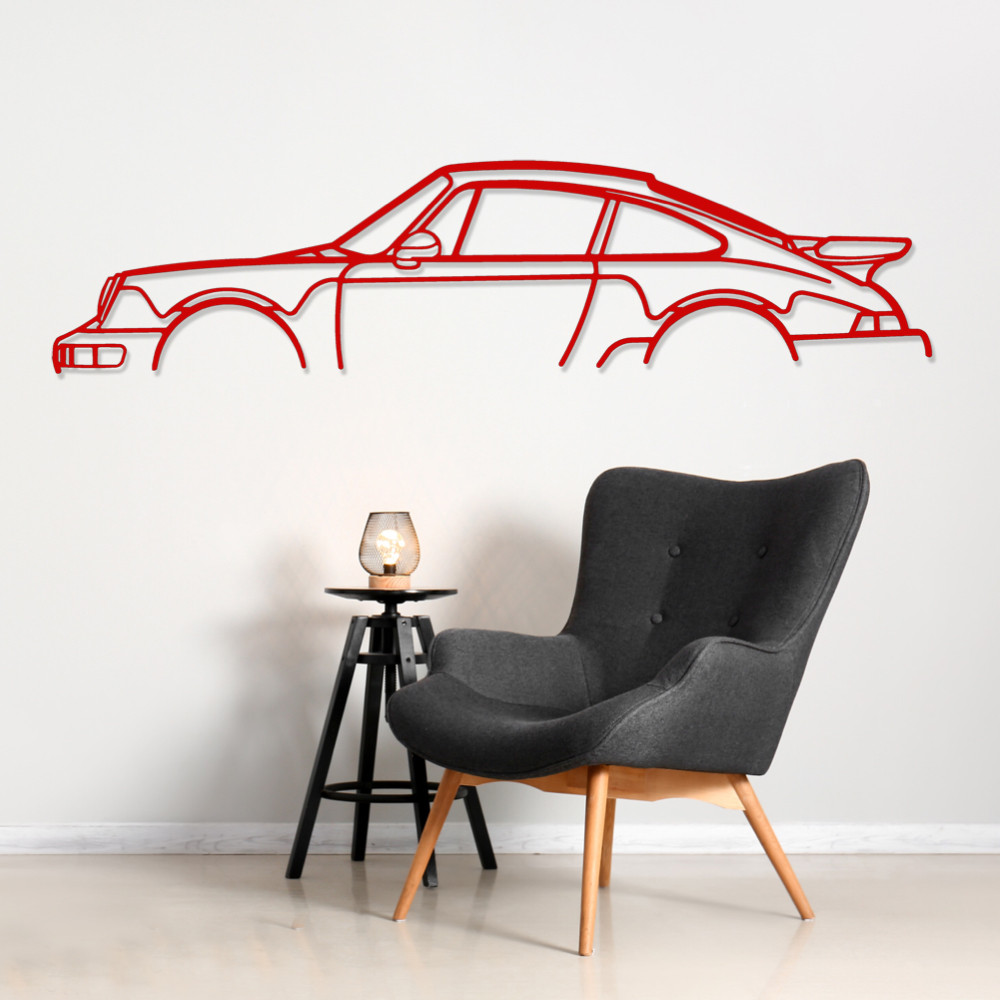 Décoration murale Art Design - silhouette Porsche 911 CLASSIC - AD-ART355-M.N.60 - ART.355WALL60