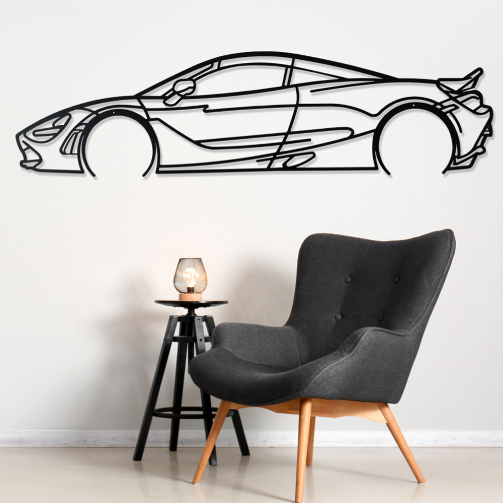 Art Design wall decoration - silhouette McLaren 720S - AD-ART366-M.N.60 - ART.366WALL60
