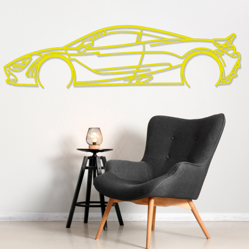 Wandschildering - McLaren 720S silhouet - AD-ART366-M.N.60 - ART.366WALL60