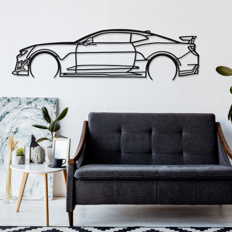 Art Design wanddecoratie - silhouet Chevrolet CAMARO ZL1 - AD-ART388-M.N.60 - ART.388WALL60