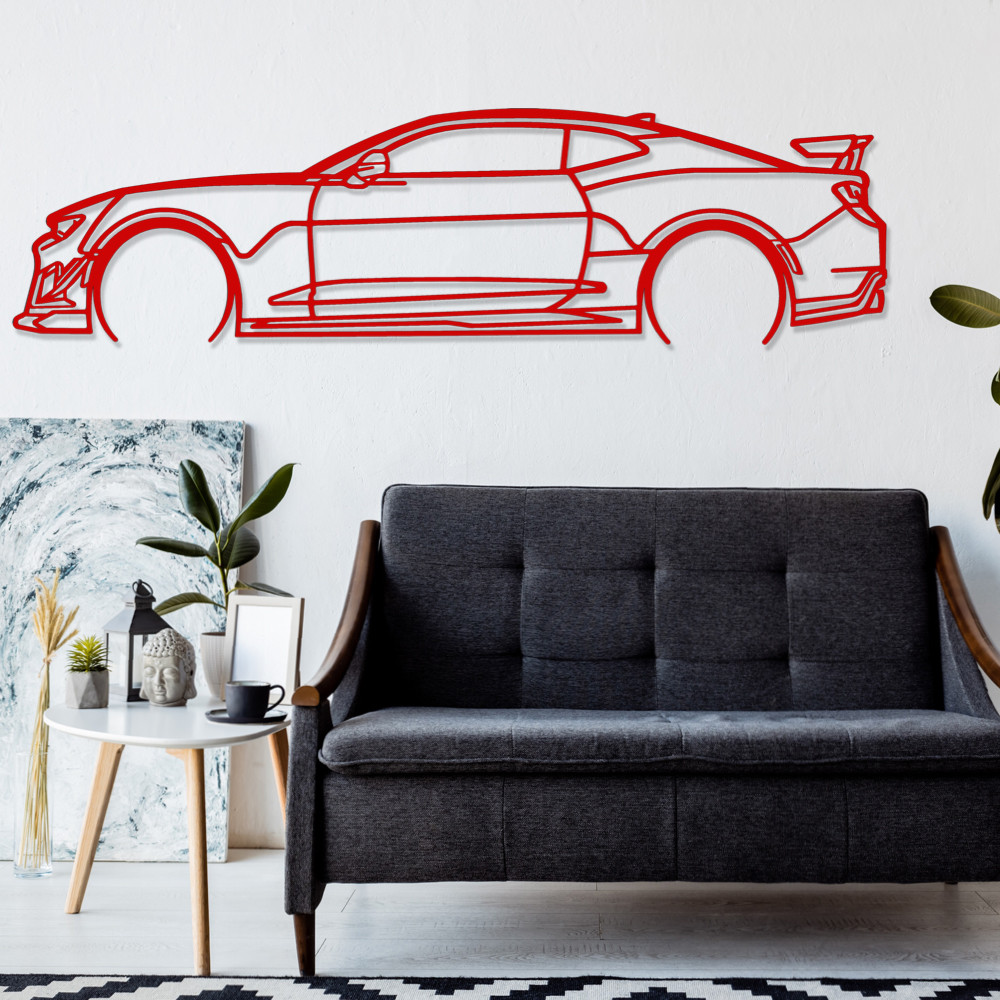 Décoration murale Art Design - silhouette Chevrolet CAMARO ZL1 - AD-ART388-M.N.60 - ART.388WALL60