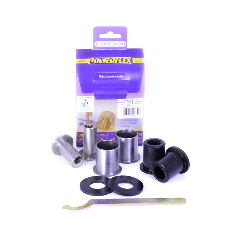 Powerflex – Braț față cu unghi de cădere reglabil pentru Renault Clio 3 RS 2005-2012 (2 bucăți) - PF-F60801G-2 - PFF60-801G - 5055676527622