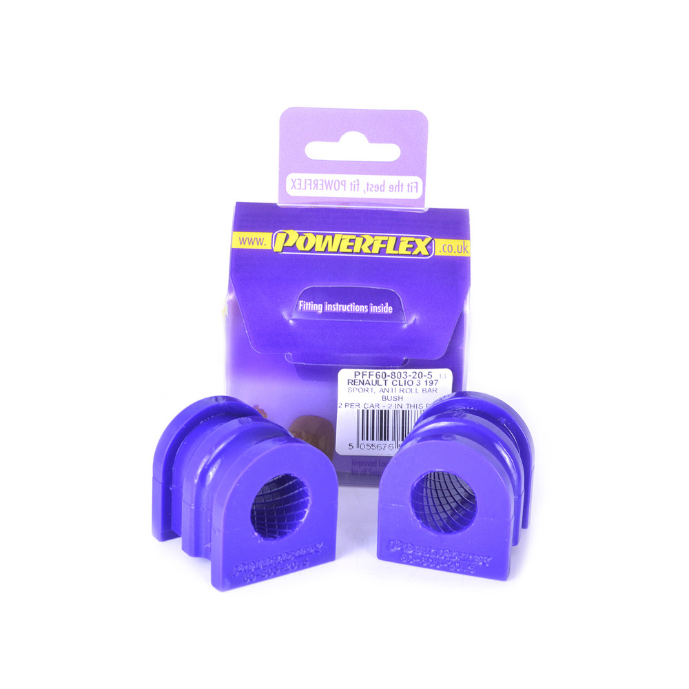 Bară antiruliu Powerflex 20,5 Clio 3 RS 2005-2012 (2 bucăți) - PF-F60803205-2 - PFF60-803-20.5 - 5055676527707