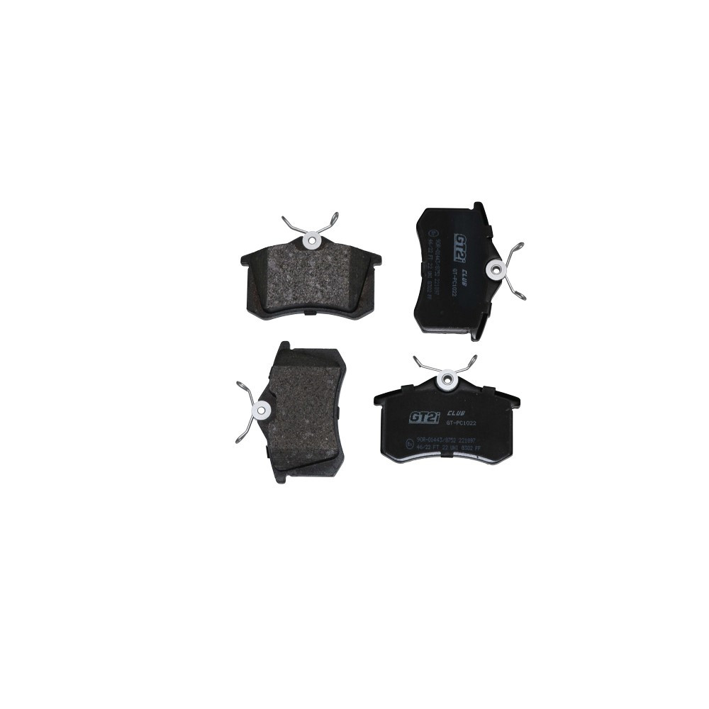 Plaquettes de frein GT2I Club arrière Peugeot 208 GTI / Renault Clio 3 / 4 RS - GT-PC1022 - 3661768552575