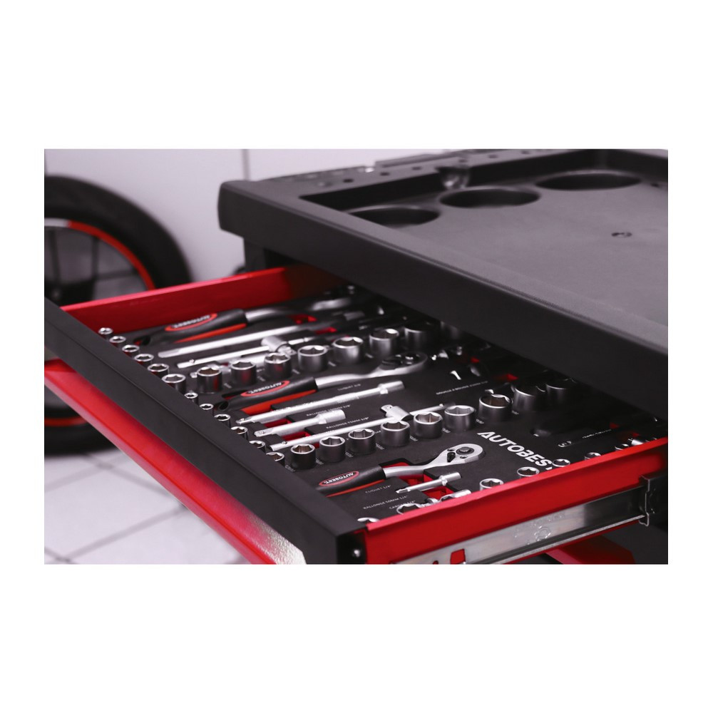 Servantă de scule completă cu 6 sertare, echipată cu 170 de unelte - AS-327651 - 330891 - 3233753308919