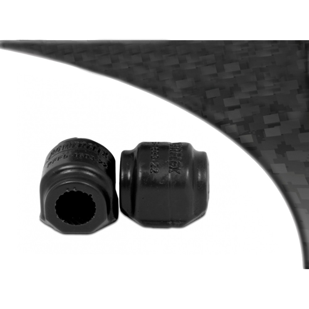 Silentbloc Powerflex negru anti-ruliu față 22 mm pentru BMW E21 (2 bucăți) - PF-F51603222-2N - PFF5-1603-22BLK - 5055676534019