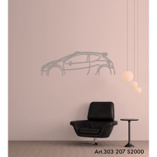 Décoration murale Art Design - silhouette Peugeot 207 S2000