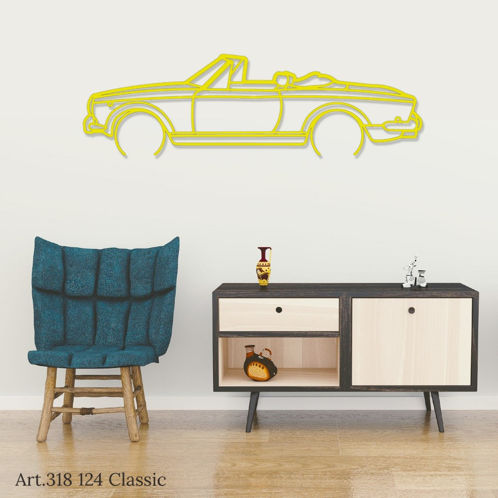 Decor Art Design – silueta Fiat 124 CLASSIC - AD-ART318-M.N.60 - ART.318WALL60