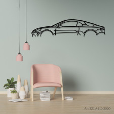 Wandkunst Ontwerp - silhouet Alpine A110 2020 - AD-ART321-M.N.60 - ART.321-M