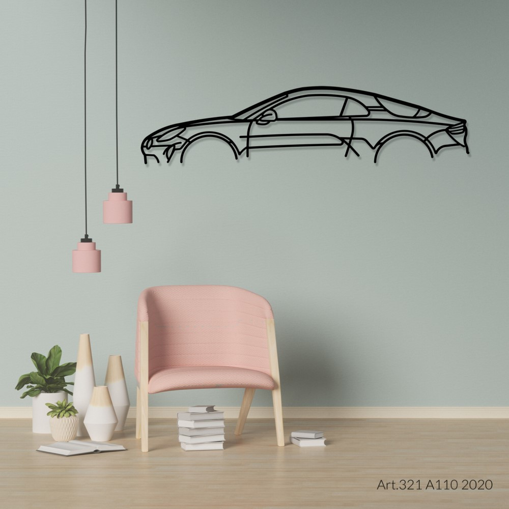 Décoration murale Art Design - silhouette Alpine A110 2020 - AD-ART321-M.N.60 - ART.321WALL60