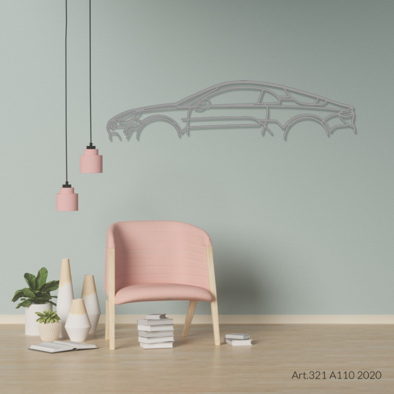 Wandkunst Ontwerp - silhouet Alpine A110 2020 - AD-ART321-M.N.60 - ART.321WALL60