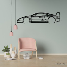 Muurkunst Design - Ferrari F40 silhouet - AD-ART329-M.N.60 - ART.329-M