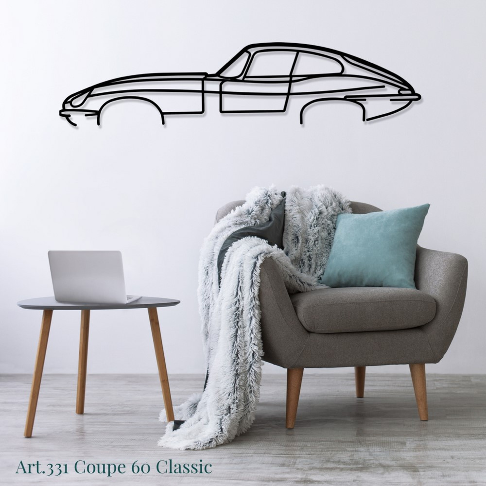 Muurkunst Design - silhouet Ford Mustang COUPE 60 CLASSIC - AD-ART331-M.N.60 - ART.331WALL60