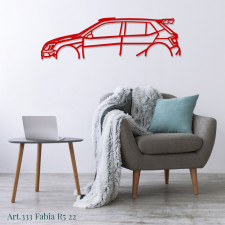 Décoration murale Art Design - silhouette Skoda FABIA R5 22