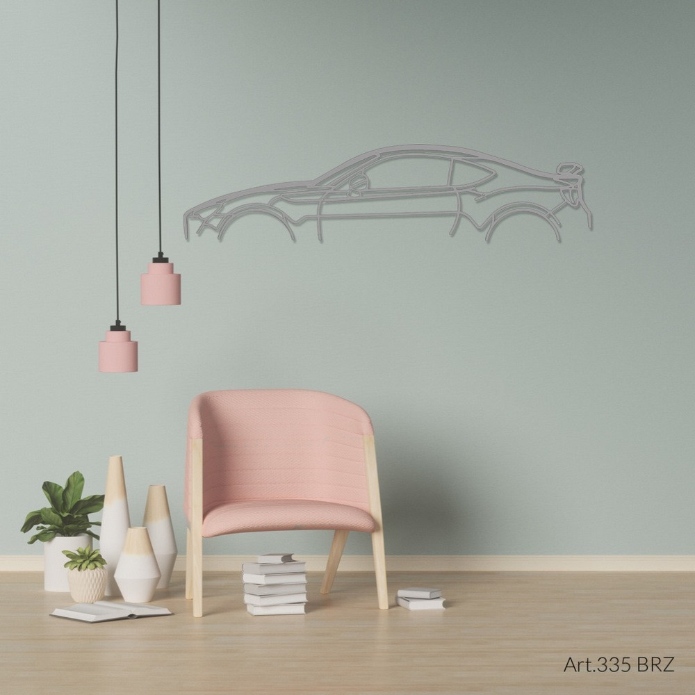 Muurkunst Design - Subaru BRZ silhouet - AD-ART335-M.N.60 - ART.335WALL60