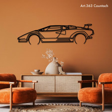 Art Design wanddecoratie - Lamborghini COUNTACH silhouet - AD-ART363-M.N.60 - ART.363-M