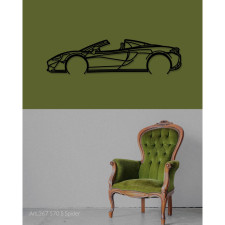 Muurkunst ontwerp - McLaren 570S SPIDER silhouet - AD-ART367-M.N.60 - ART.367-M