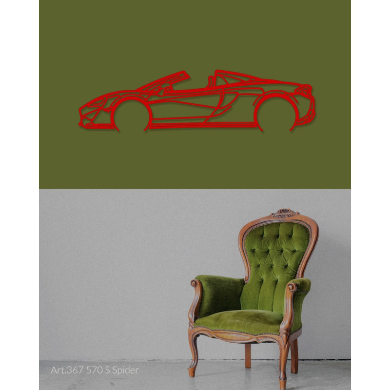 Art Design wall decoration - silhouette McLaren 570S SPIDER - AD-ART367-M.N.60 - ART.367WALL60
