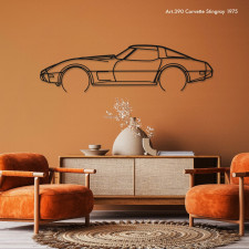 Wandschildering - silhouet Chevrolet CORVETTE STINGRAY 1975 - AD-ART390-M.N.60 - ART.390-M