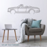 Decorazione murale Art Design - silhouette Fiat 600 CONVERTIBLE