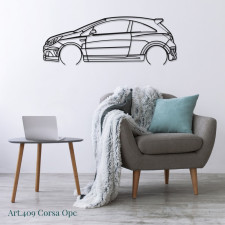 Art Design wanddecoratie - Opel RACE OPC silhouet - AD-ART409-M.N.60 - ART.409-M
